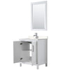 Custom image for White with Polished Chrome Trim / Carrara Cultured Marble / 24