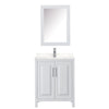Custom image for White with Polished Chrome Trim / Carrara Cultured Marble / Medicine Cabinet