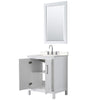 Custom image for White with Polished Chrome Trim / Carrara Cultured Marble / 24