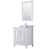 Custom image for White with Polished Chrome Trim / White Carrara Marble / 24