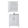 Custom image for White with Polished Chrome Trim / White Carrara Marble / Medicine Cabinet