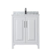 Custom image for White with Polished Chrome Trim / White Carrara Marble / No Mirror