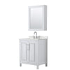 Custom image for White with Polished Chrome Trim / Giotto Quartz / Medicine Cabinet