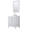 Custom image for White with Polished Chrome Trim / White Cultured Marble / 24