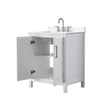 Custom image for White with Polished Chrome Trim / White Quartz / No Mirror