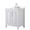 Custom image for White with Polished Chrome Trim / White Quartz / No Mirror