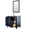 Custom image for Dark Blue with Brushed Gold Trim / Carrara Cultured Marble / 24