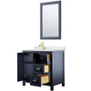 Custom image for Dark Blue with Brushed Gold Trim / Giotto Quartz / 24