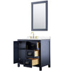 Custom image for Dark Blue with Brushed Gold Trim / White Cultured Marble / 24
