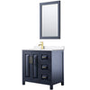 Custom image for Dark Blue with Brushed Gold Trim / White Quartz / 24