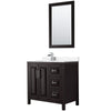 Custom image for Dark Espresso with Polished Chrome Trim / Carrara Cultured Marble / 24