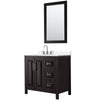 Custom image for Dark Espresso with Polished Chrome Trim / Carrara Cultured Marble / 24