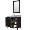 Custom image for Dark Espresso with Polished Chrome Trim / White Carrara Marble / 24