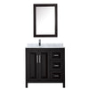 Custom image for Dark Espresso with Polished Chrome Trim / White Carrara Marble / Medicine Cabinet