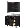 Custom image for Dark Espresso with Polished Chrome Trim / White Carrara Marble / Medicine Cabinet