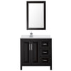 Custom image for Dark Espresso with Polished Chrome Trim / White Cultured Marble / 24