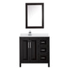 Custom image for Dark Espresso with Polished Chrome Trim / White Cultured Marble / Medicine Cabinet