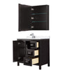 Custom image for Dark Espresso with Polished Chrome Trim / White Cultured Marble / Medicine Cabinet