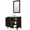 Custom image for Dark Espresso with Polished Chrome Trim / White Cultured Marble / 24