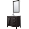 Custom image for Dark Espresso with Polished Chrome Trim / White Quartz / 24