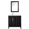 Custom image for Dark Espresso with Polished Chrome Trim / White Quartz / Medicine Cabinet