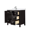 Custom image for Dark Espresso with Polished Chrome Trim / White Quartz / No Mirror