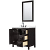 Custom image for Dark Espresso with Matte Black Trim / Carrara Cultured Marble / 24