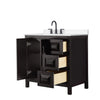Custom image for Dark Espresso with Matte Black Trim / Carrara Cultured Marble / No Mirror