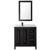 Custom image for Dark Espresso with Matte Black Trim / White Carrara Marble / 24