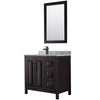 Custom image for Dark Espresso with Matte Black Trim / White Carrara Marble / 24
