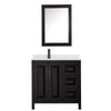 Custom image for Dark Espresso with Matte Black Trim / Giotto Quartz / Medicine Cabinet
