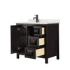 Custom image for Dark Espresso with Matte Black Trim / Giotto Quartz / No Mirror