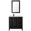 Custom image for Dark Espresso with Matte Black Trim / White Cultured Marble / 24