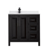 Custom image for Dark Espresso with Matte Black Trim / White Cultured Marble / No Mirror