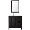 Custom image for Dark Espresso with Matte Black Trim / White Quartz / 24