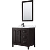 Custom image for Dark Espresso with Matte Black Trim / White Quartz / 24