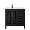 Custom image for Dark Espresso with Matte Black Trim / White Quartz / No Mirror