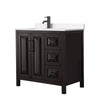 Custom image for Dark Espresso with Matte Black Trim / White Quartz / No Mirror