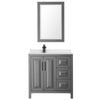 Custom image for Dark Gray with Matte Black Trim / Carrara Cultured Marble / 24