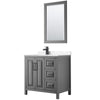 Custom image for Dark Gray with Matte Black Trim / Carrara Cultured Marble / 24