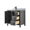 Custom image for Dark Gray with Matte Black Trim / White Carrara Marble / No Mirror
