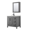 Custom image for Dark Gray with Matte Black Trim / Giotto Quartz / Medicine Cabinet