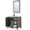Custom image for Dark Gray with Matte Black Trim / White Cultured Marble / 24