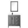 Custom image for Dark Gray with Matte Black Trim / White Cultured Marble / Medicine Cabinet