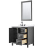Custom image for Dark Gray with Matte Black Trim / White Cultured Marble / 24