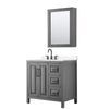 Custom image for Dark Gray with Matte Black Trim / White Cultured Marble / Medicine Cabinet