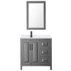 Custom image for Dark Gray with Matte Black Trim / White Quartz / 24