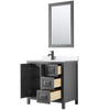 Custom image for Dark Gray with Matte Black Trim / White Quartz / 24