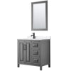 Custom image for Dark Gray with Matte Black Trim / White Quartz / 24