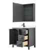 Custom image for Dark Gray with Matte Black Trim / White Quartz / Medicine Cabinet